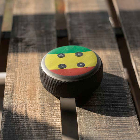 Republic of the Congo Flag Distressed Amazon Echo Dot Skin