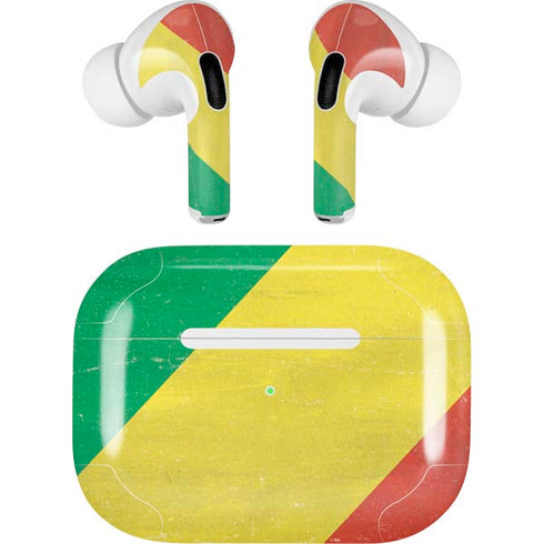 Republic of the Congo Flag Distressed AirPods Skins