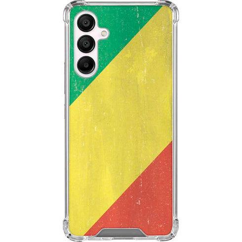 Republic of the Congo Flag Distressed Galaxy A16 5G Clear Case