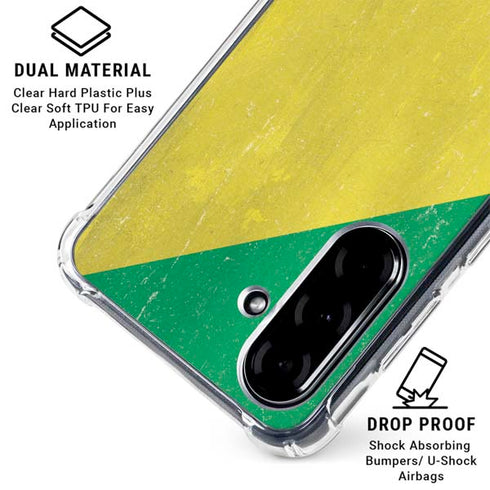 Republic of the Congo Flag Distressed Galaxy A36 5G Clear Case