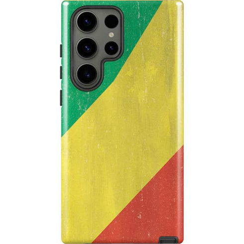 Republic of the Congo Flag Distressed Galaxy S23 Ultra Pro Case