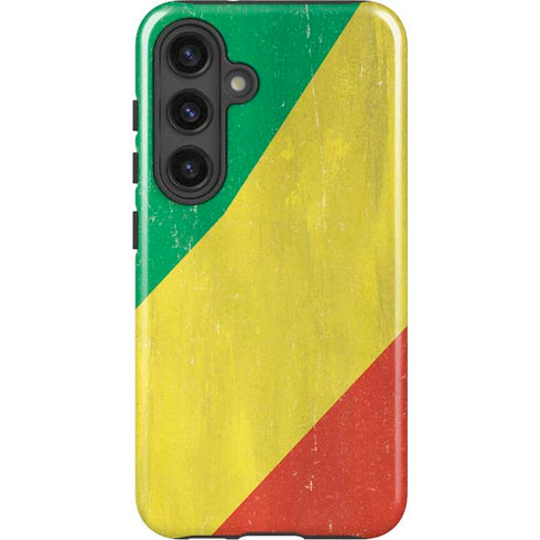 Republic of the Congo Flag Distressed Galaxy S25 Plus Impact Case
