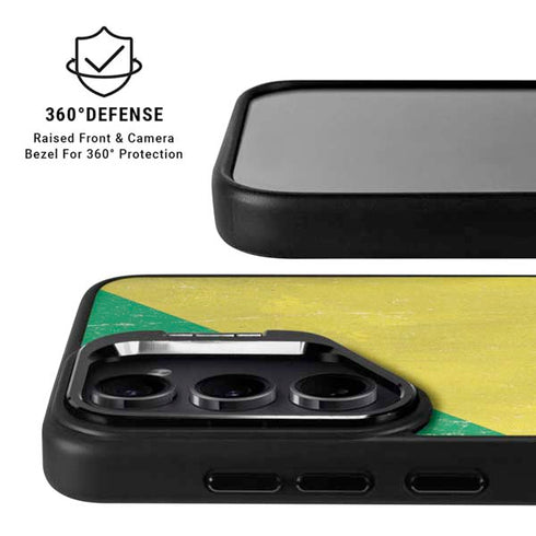 Republic of the Congo Flag Distressed Galaxy S25 Plus Kickstand Case