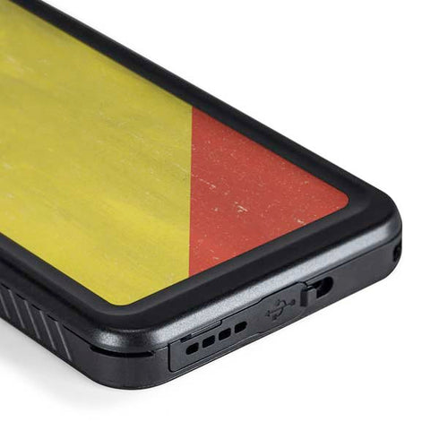 Republic of the Congo Flag Distressed Galaxy S24 Plus Waterproof Case