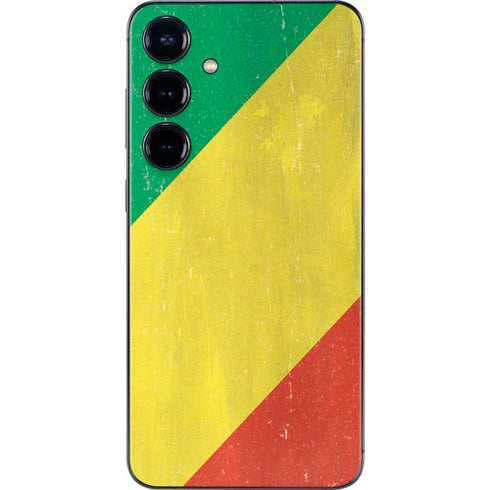 Republic of the Congo Flag Distressed Galaxy S25 Skin