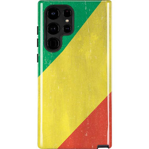 Republic of the Congo Flag Distressed Galaxy S25 Ultra Impact Case