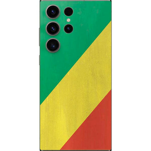 Republic of the Congo Flag Distressed Galaxy S25 Ultra Skin