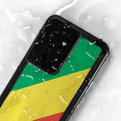 Republic of the Congo Flag Distressed Galaxy S24 Ultra Waterproof Case