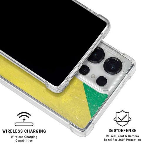 Republic of the Congo Flag Distressed Galaxy S25 Ultra Clear Case