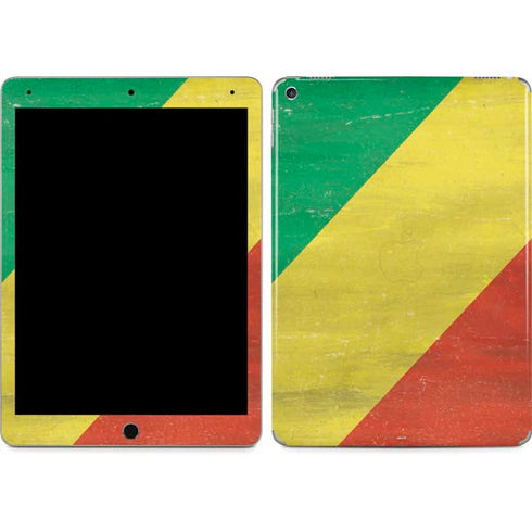 Republic of the Congo Flag Distressed iPad Skins