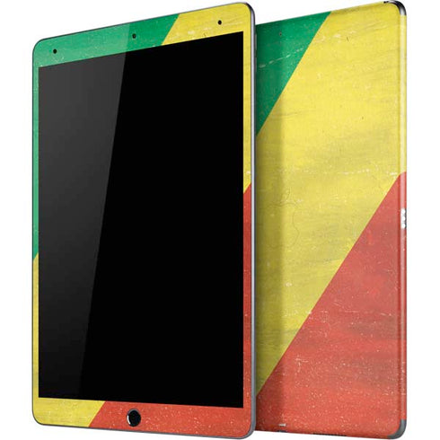 Republic of the Congo Flag Distressed iPad Skins