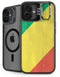 Republic of the Congo Flag Distressed iPhone 16 Kickstand Case