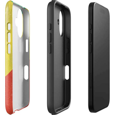 Republic of the Congo Flag Distressed iPhone 16 Plus Impact Case