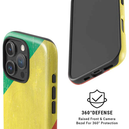 Republic of the Congo Flag Distressed iPhone 16 Pro Magsafe Impact Case