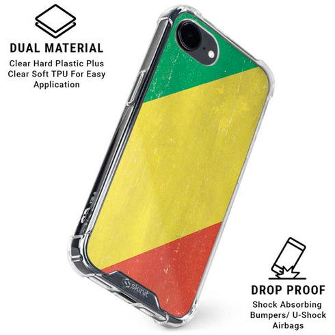 Republic of the Congo Flag Distressed iPhone 16e Clear Case