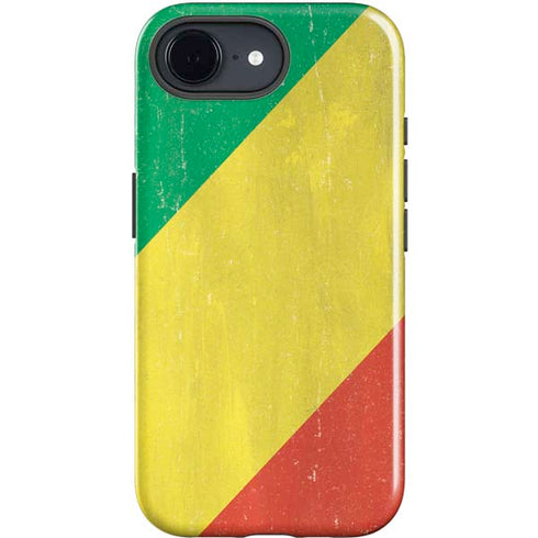 Republic of the Congo Flag Distressed iPhone 16e Impact Case