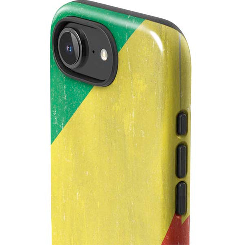 Republic of the Congo Flag Distressed iPhone 16e Impact Case