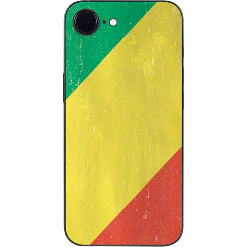 Republic of the Congo Flag Distressed iPhone 16e Skin