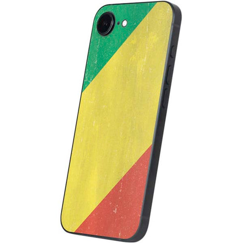 Republic of the Congo Flag Distressed iPhone 16e Skin