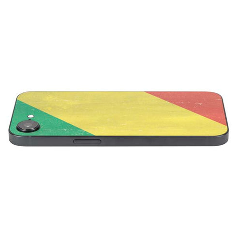 Republic of the Congo Flag Distressed iPhone 16e Skin