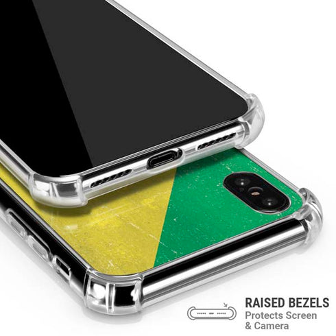 Republic of the Congo Flag Distressed iPhone X/XS Clear Case