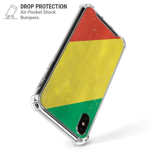 Republic of the Congo Flag Distressed iPhone X/XS Clear Case