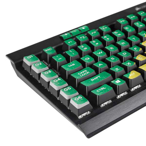 Republic of the Congo Flag Distressed K95 RGB PLATINUM Mechanical Gaming Keyboard Skin