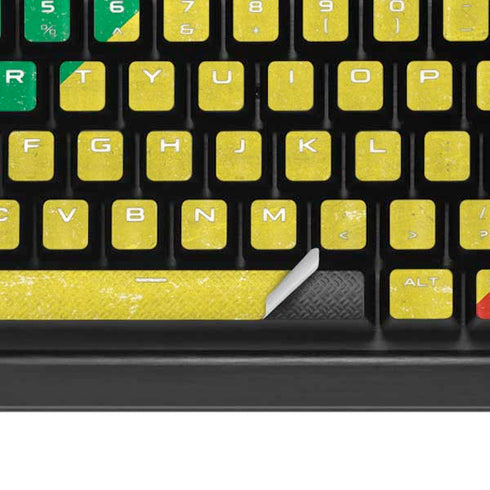 Republic of the Congo Flag Distressed K95 RGB PLATINUM Mechanical Gaming Keyboard Skin