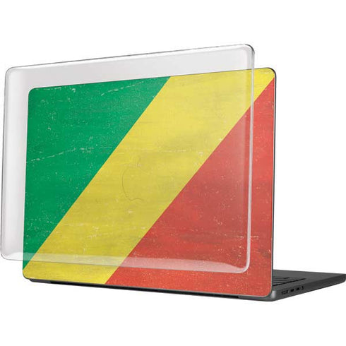 Republic of the Congo Flag Distressed MacBook Pro 14in (2021-24) Case plus Skin