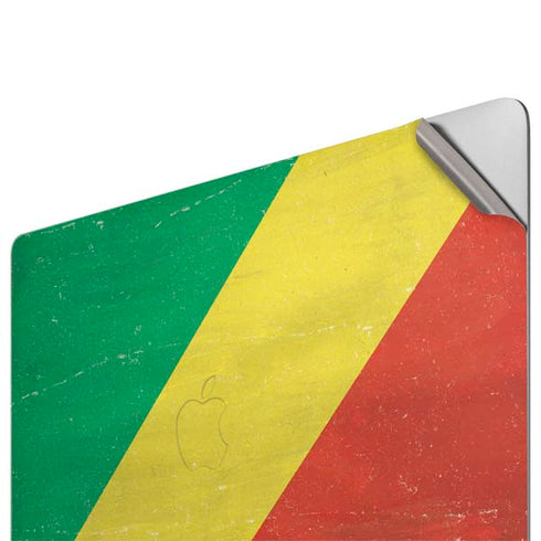 Republic of the Congo Flag Distressed Apple MacBook Pro 16-inch Skin