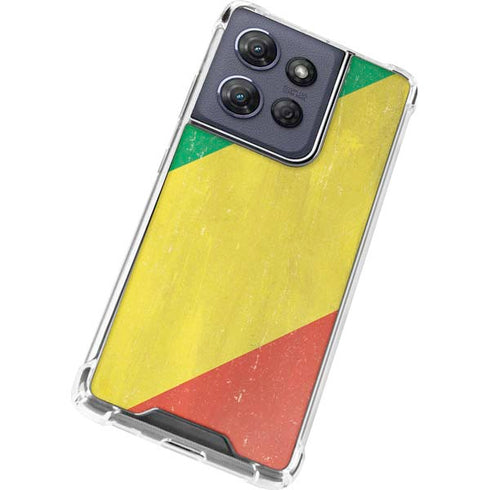 Republic of the Congo Flag Distressed Moto G 5G (2025) Clear Case