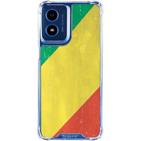 Republic of the Congo Flag Distressed Moto G 5G (2024) Clear Case