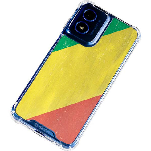 Republic of the Congo Flag Distressed Moto G 5G (2024) Clear Case