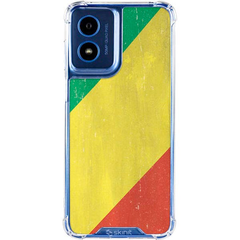 Republic of the Congo Flag Distressed Moto G Play 4G (2024) Clear Case