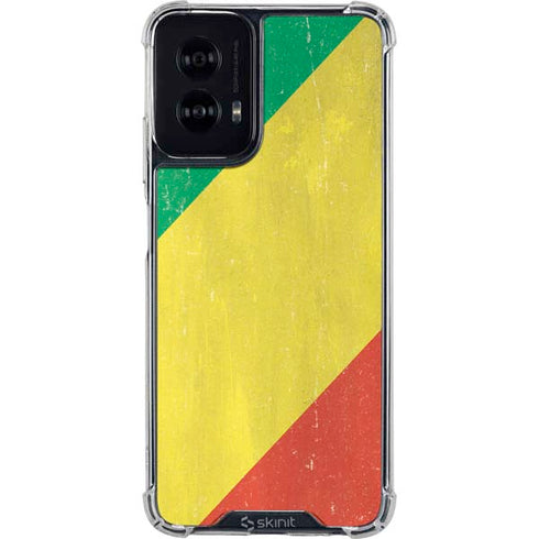 Republic of the Congo Flag Distressed Moto G Power 5G (2024) Clear Case