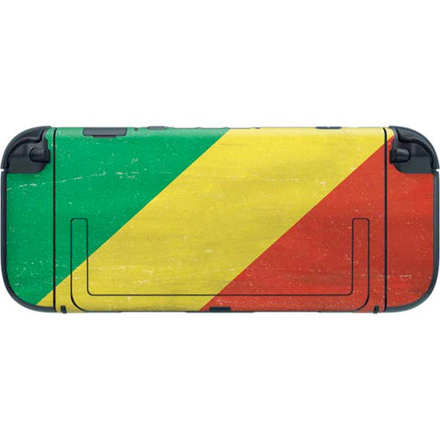 Republic of the Congo Flag Distressed Nintendo Switch 2 (2025) with Joy-Con Skin