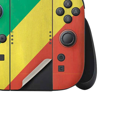 Republic of the Congo Flag Distressed Nintendo Switch 2 (2025) Joy-Con Controller Skin