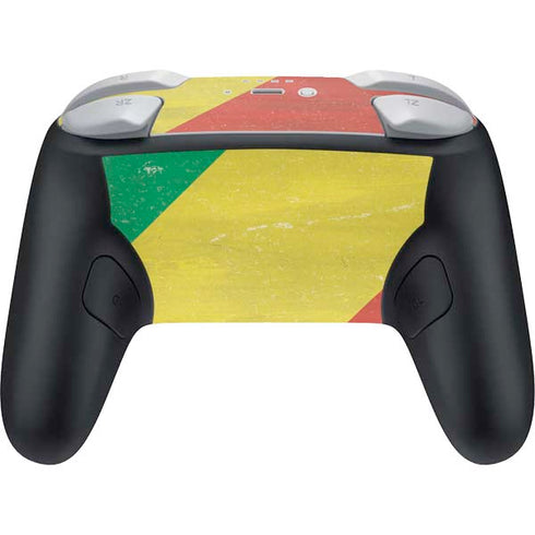 Republic of the Congo Flag Distressed Nintendo Switch 2 (2025) Pro Controller Skin