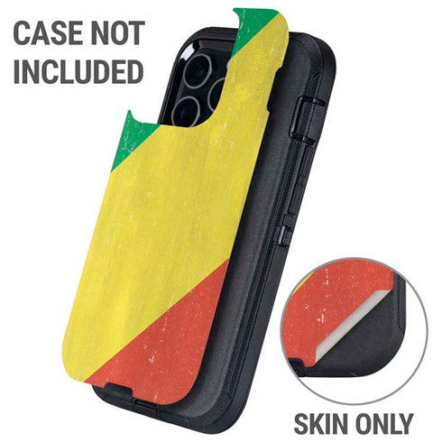 Republic of the Congo Flag Distressed Otterbox Defender iPhone Skin