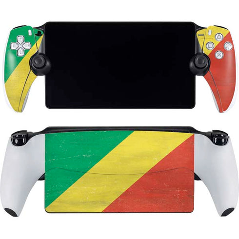 Republic of the Congo Flag Distressed PlayStation Portal Remote Player Skin