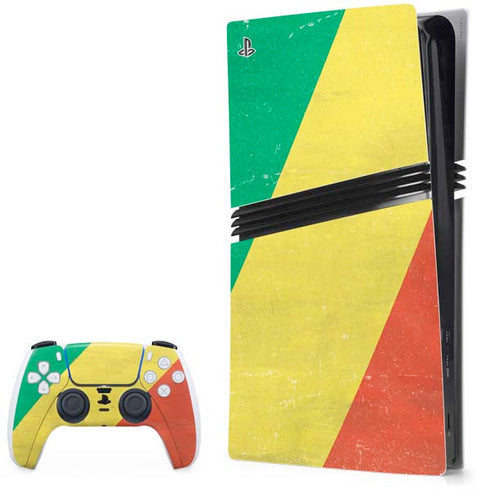 Republic of the Congo Flag Distressed PlayStation PS5 Skins