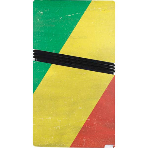 Republic of the Congo Flag Distressed PS5 Pro Bundle Skin