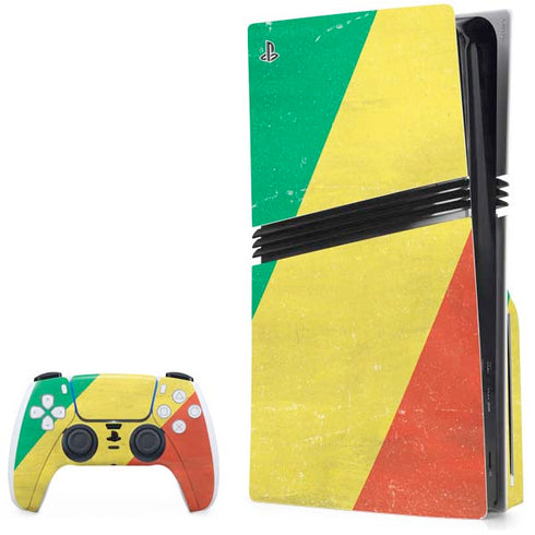 Republic of the Congo Flag Distressed PlayStation PS5 Skins
