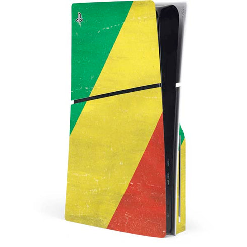 Republic of the Congo Flag Distressed PlayStation PS5 Skins