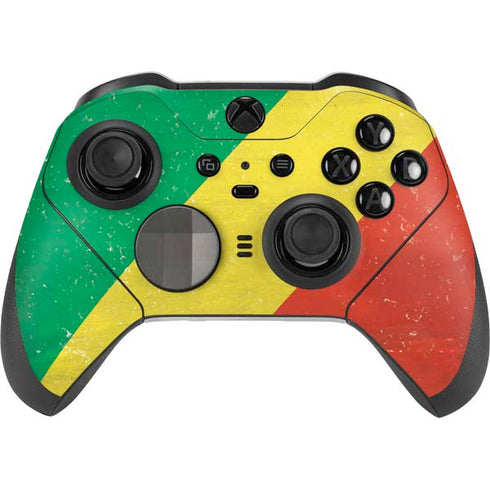 Republic of the Congo Flag Distressed Xbox Elite Wireless Controller Series 2 Skin