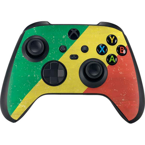 Republic of the Congo Flag Distressed Xbox Series X Skins