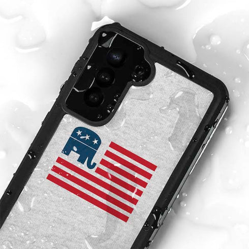 Republican American Flag Galaxy S24 Plus Waterproof Case