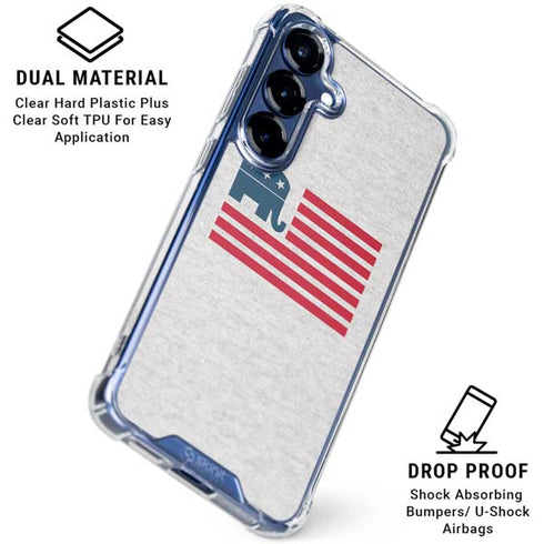 Republican American Flag Galaxy S25 Clear Case