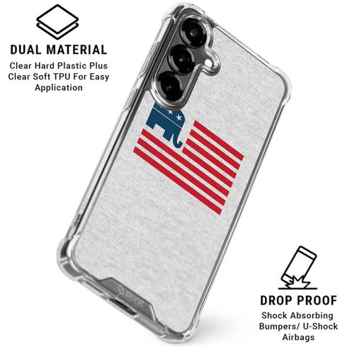 Republican American Flag Galaxy S26 Plus Clear Case