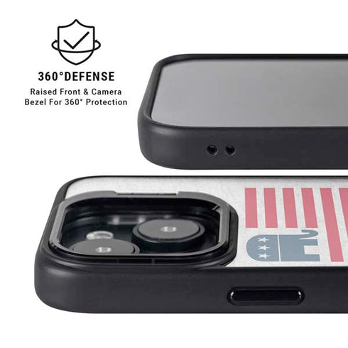 Republican American Flag iPhone 15 Plus Kickstand Case